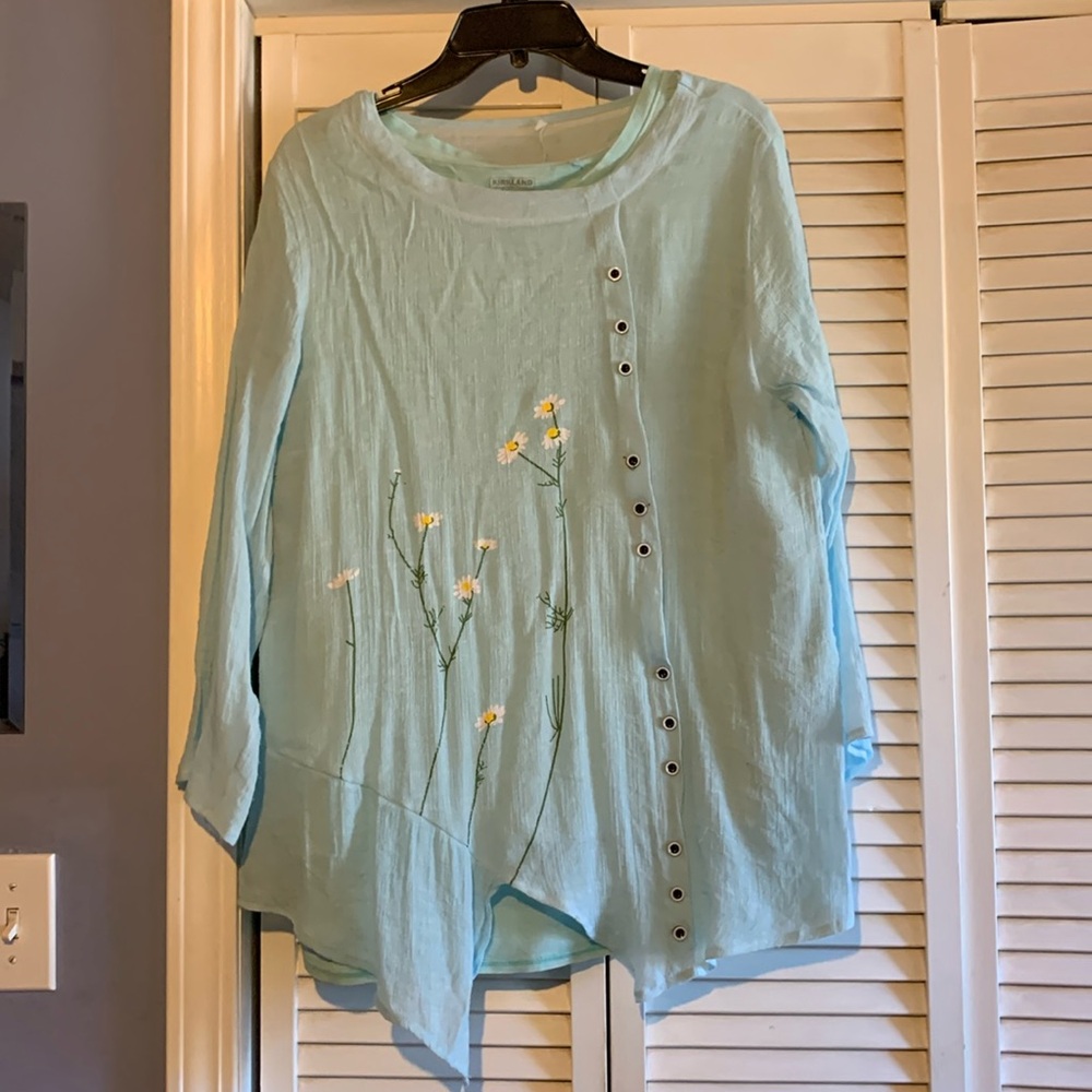 2 pieces. Top by Kirkland in aqua